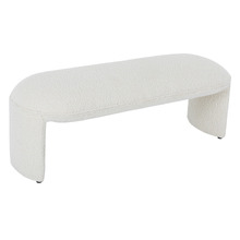 Leo Boucle Ottoman Bench